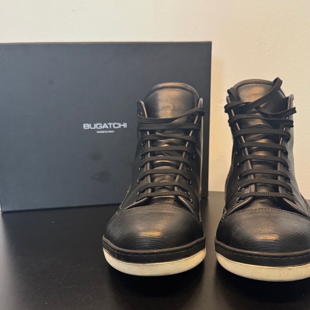 Bugatchi - Black High-Top Men's Sneakers